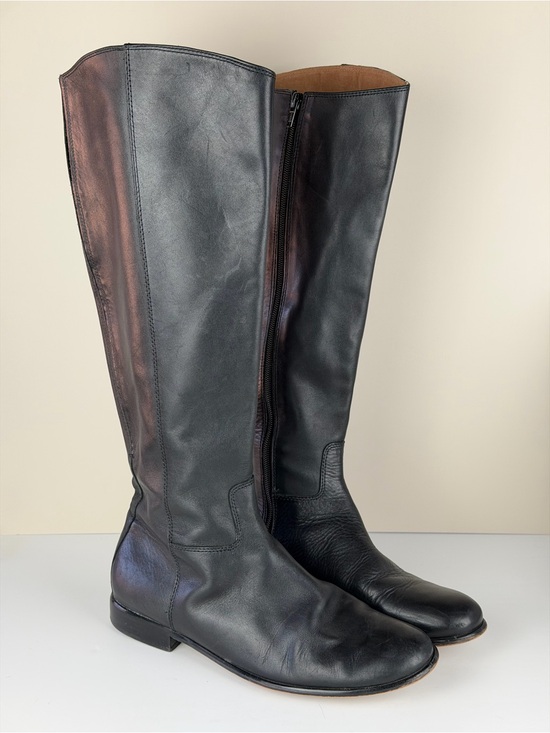 Corso Como Shoes - Corso Como Black Leather Knee High Riding Boots Women's Size 9.5